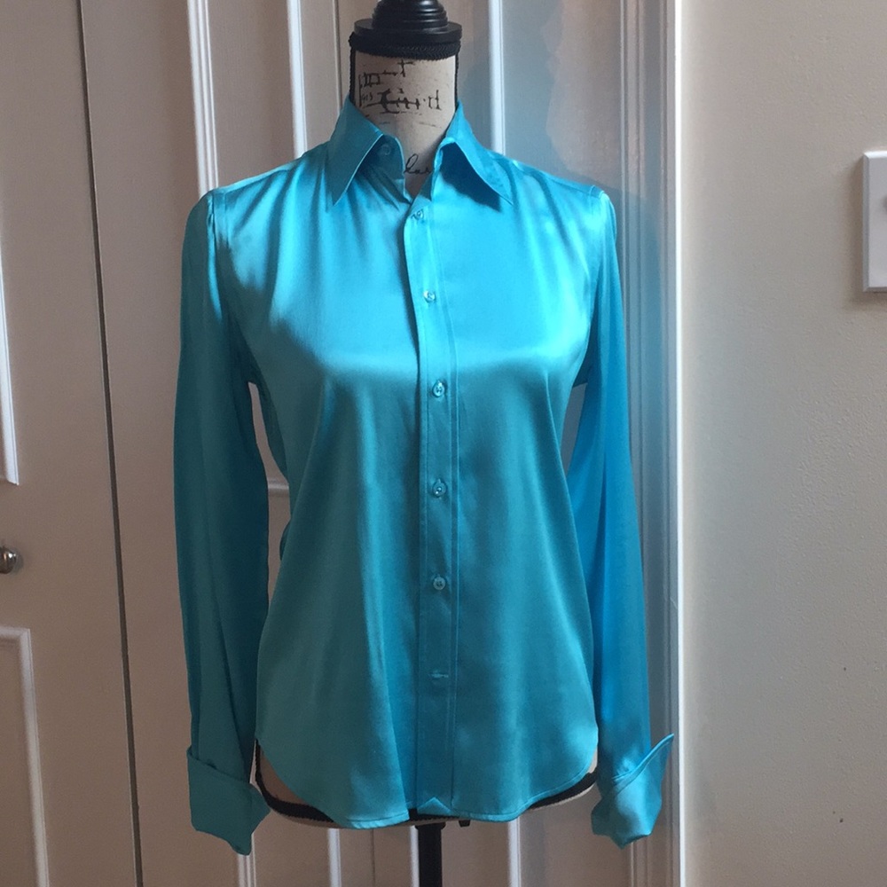 Ralph Lauren black label silk Rachel blouse size 2